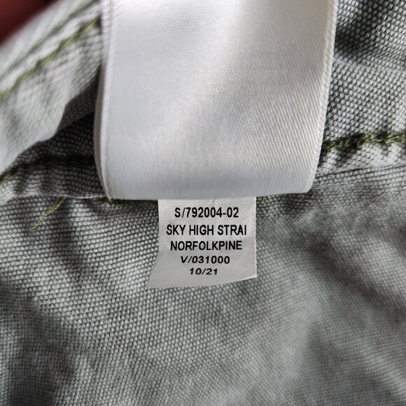 Old Navy Sky High Straight Cargo Carpenter Pants Women’s 8 Army Green Preppy - Picture 6 of 12